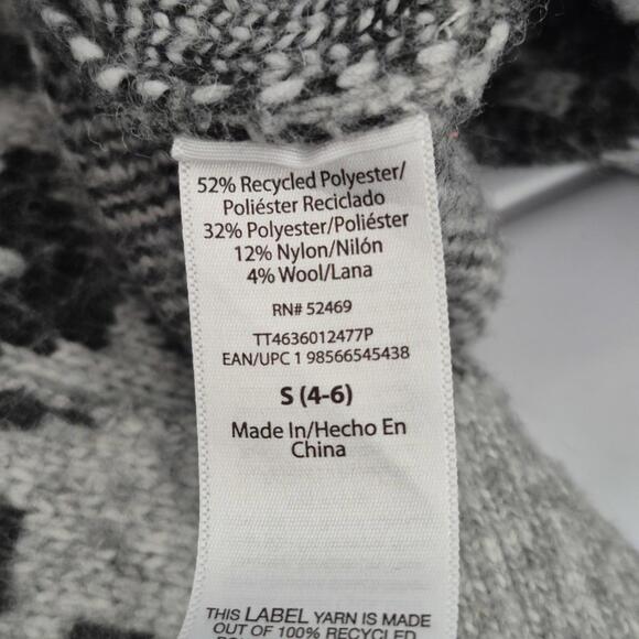 Time And Tru Ladies Gray Leopard Print Open Front Cardigan Sweater Shawl Collar - Picture 5 of 5